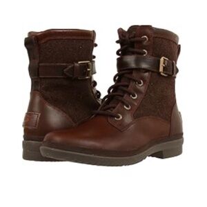 UGG | Kesey Waterproof Leather Fabric Lace Up Boot Chestnut 5.5